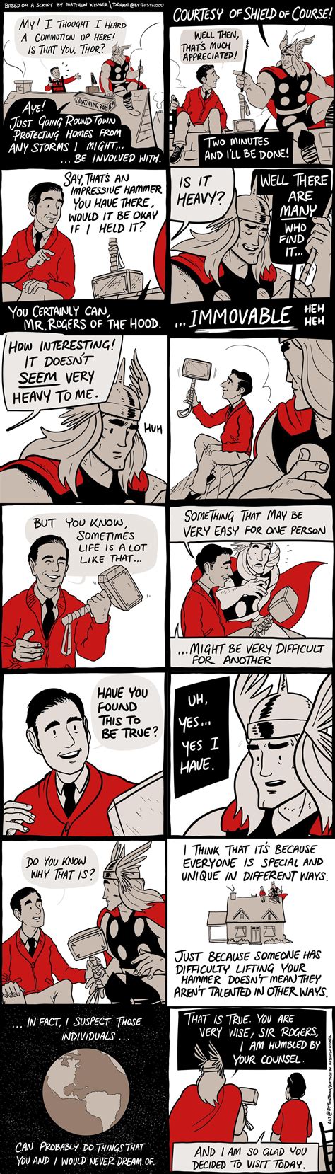 This Comic Is So Inaccurate Mjolnir Wouldn T Be Worthy Of Mr Rogers R Comicbooks