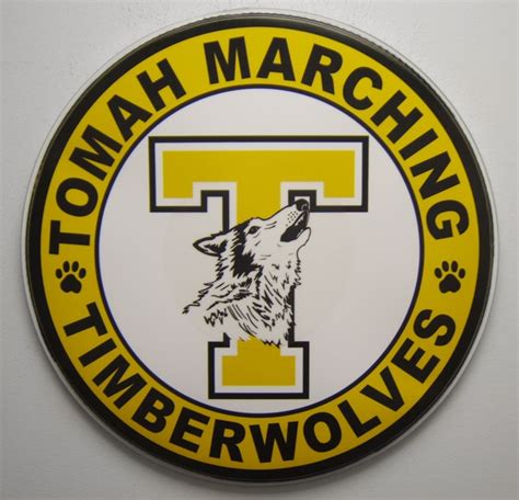 Tomah Marching Timberwolves Custom Marching Bass Drumhead • Vintage Logos