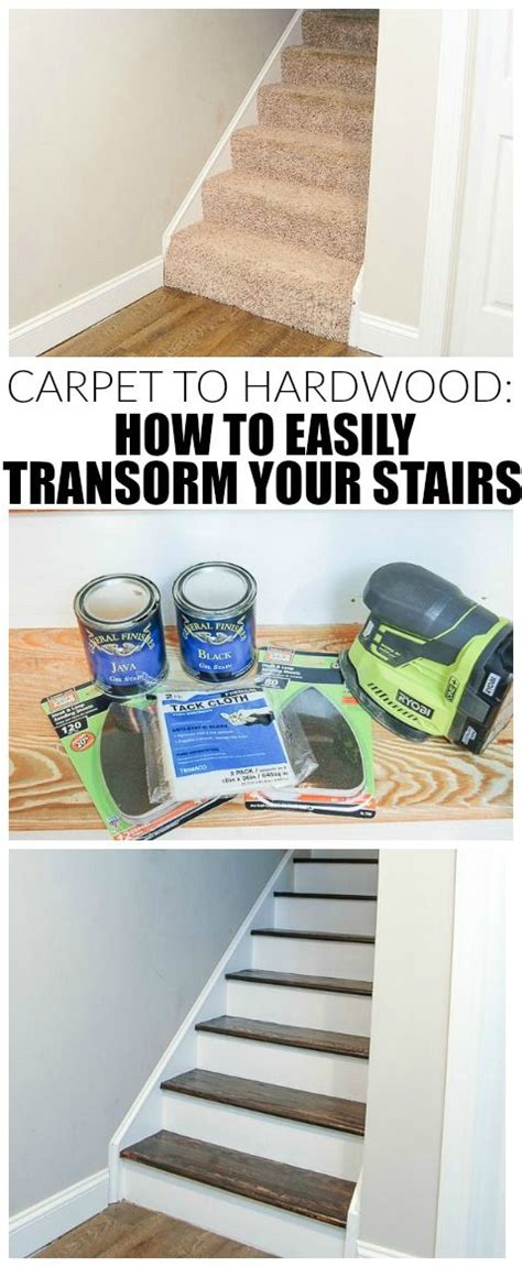 From Carpet To Hardwood How To Easily Transform Your Stairs Diy Stairs Diy Staircase