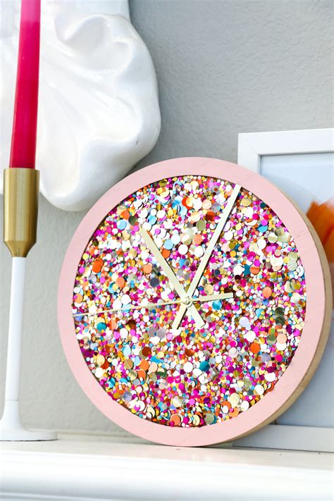 Diy Confetti Clock A Kailo Chic Life