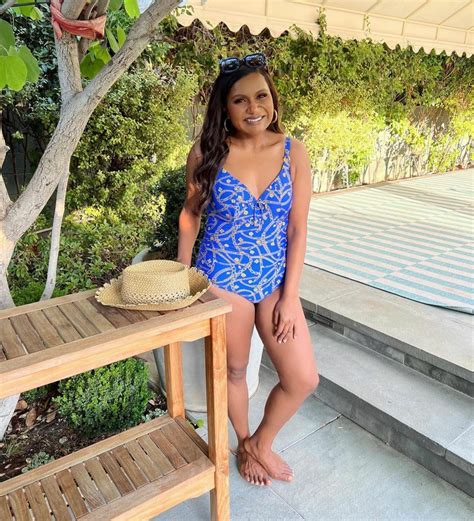 Mindy Kaling In A Swimsuit 08 06 2022 CelebMafia