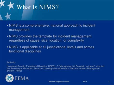 The National Incident Management System Nims Quizlet - PPT - NATIONAL INCIDENT MANAGEMENT SYSTEM (NIMS) PowerPoint