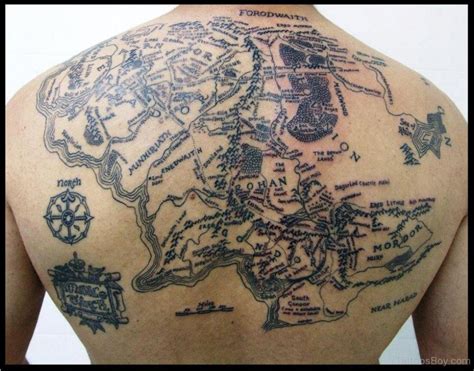 Map Tattoo Design On Full Back Tattoo Designs Tattoo Pictures