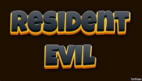Resident Evil Text Effect And Logo Design Videogame
