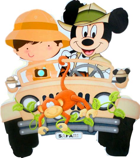 Safari Mickey Mouse And Friends Clipart Svg And Png Clip Art Etsy