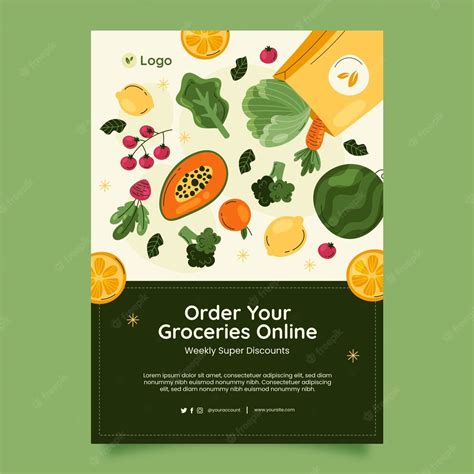 Free Vector Hand Drawn Supermarket Poster