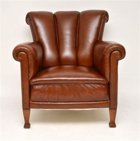 Club chairs come in many styles and upholstery (even tufted leather), so the options are far and wide. Pair of Antique Swedish Leather Armchairs - Marylebone ...