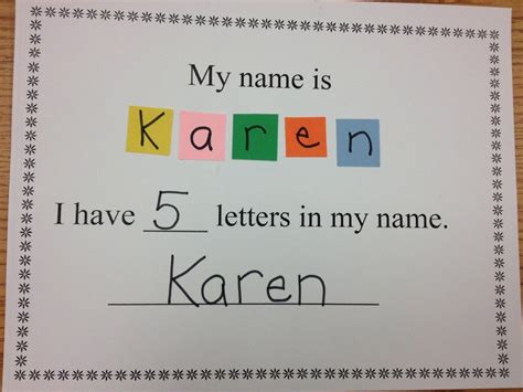 How Many Letters Are In Your Name Counting Preschool Names Name