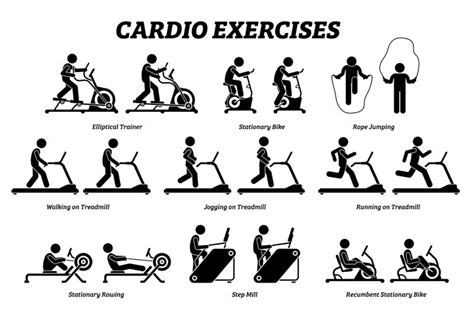 Cardio Exercises Fitness Training Workout Gymnasium Gym Icon