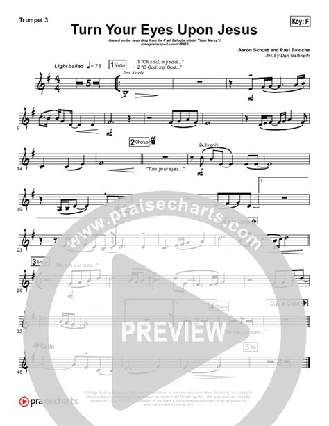 Turn Your Eyes Upon Jesus We Turn Trumpet Sheet Music PDF Paul