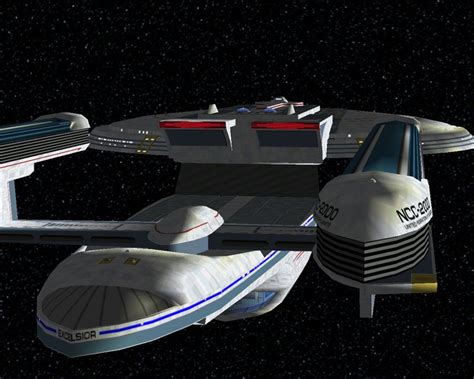 3d Color Rendering Of The Stern Of The Uss Excelsior Star Trek Ships