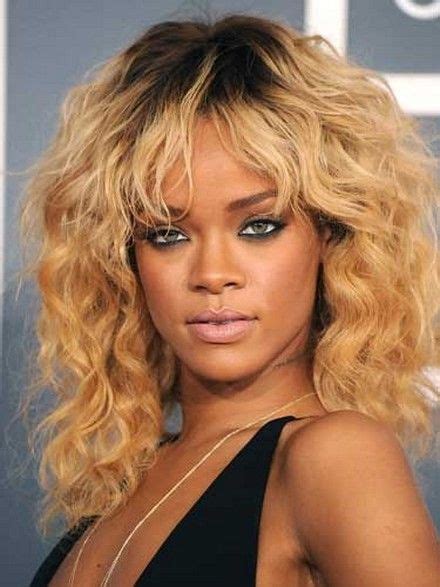 Rihanna Ombre Hair Diamond Face Hairstyle Curly Hair Styles Hair Styles