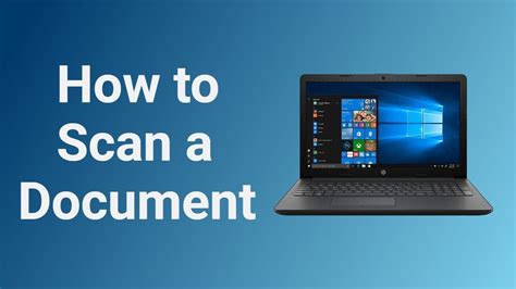 How To Scan A Document To Your Computer Youtube