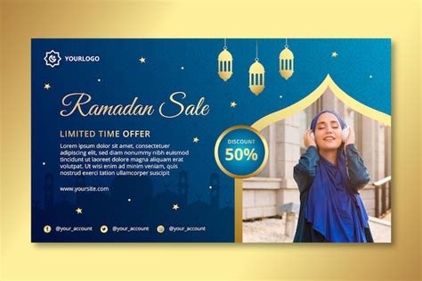 Premium Vector Ramadan Sale Horizontal Banner Template