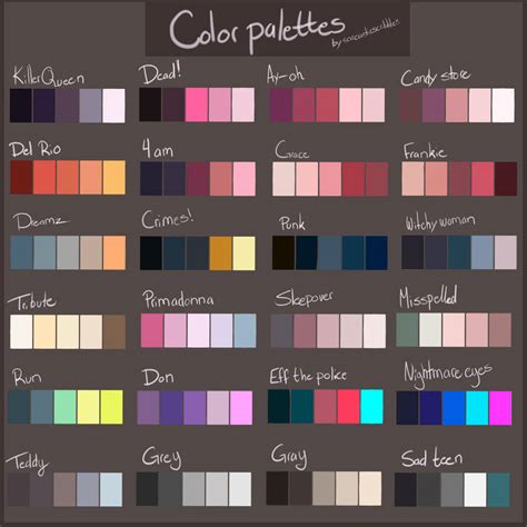 Color Palettes By Drawing Soul On Deviantart