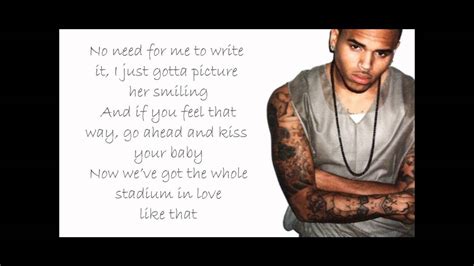 Chris Brown Best Love Song With Lyrics In Hd Youtube