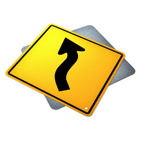 Right Reverse Curve Traffic Supply 310 Sign