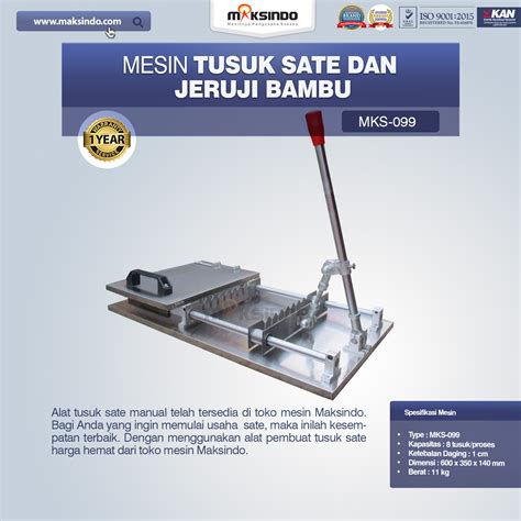 Jual Alat Tusuk Sate Manual MKS-099 di Yogyakarta - Toko Mesin Maksindo