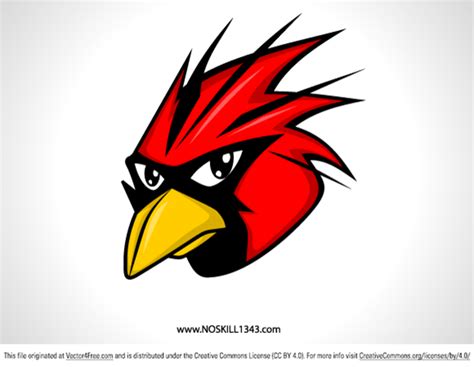 Free Vector Red Bird Head