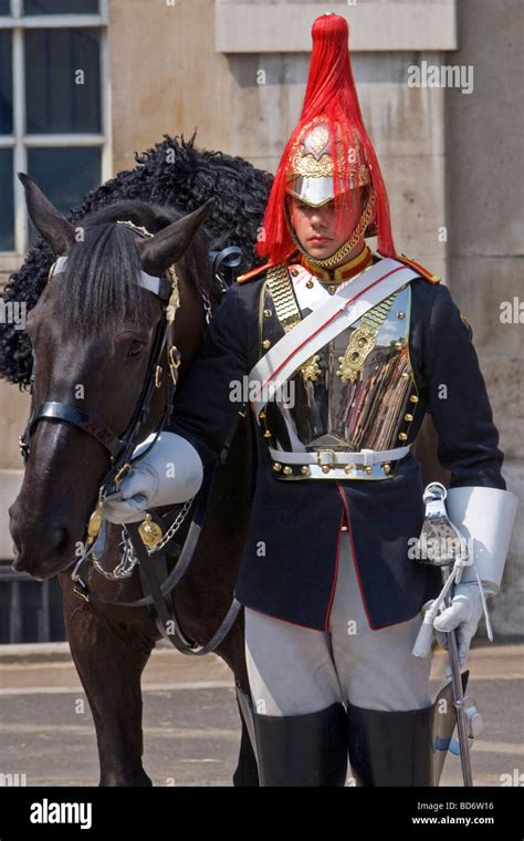 Trooper From The Blues And Royals Household Cavalry Horseguards London