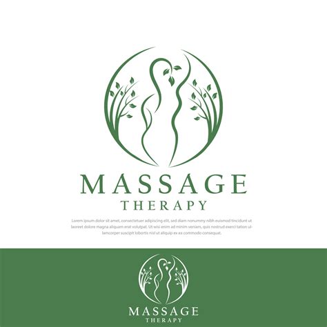 Massage Therapy Illustration Female Smooth Line Stylesymboltemplate