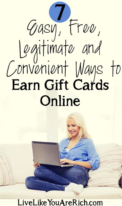 We did not find results for: 7 Easy, Free, Legitimate and Convenient Ways to Earn Gift Cards Online | Live Like You Are Rich