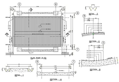 Rcc Ramp Plan And Section Drawing Dwg File Cadbull