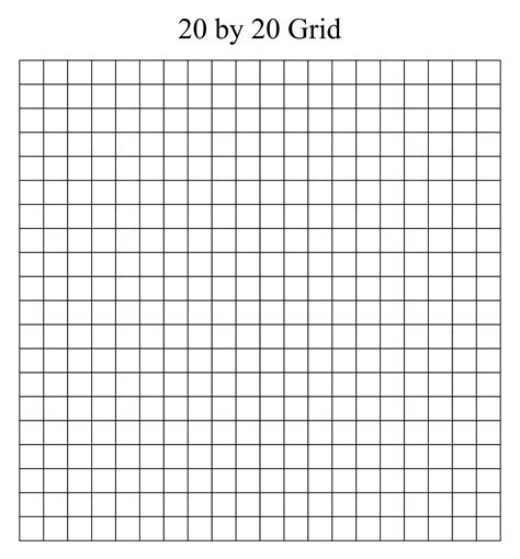 20x20 Graph Paper Printable Printable Templates