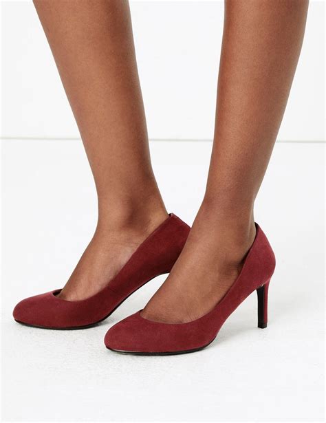 Marks Spencer Wide Fit Stiletto Heel Court Shoes Lyst