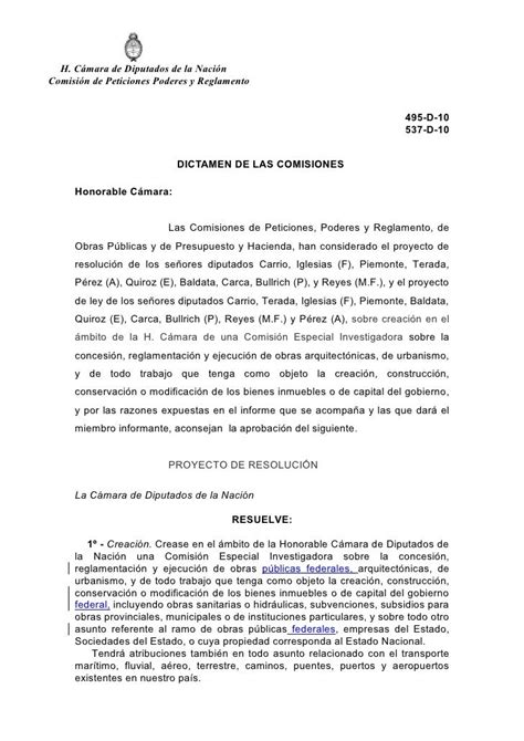 Dictamen Obra Publica