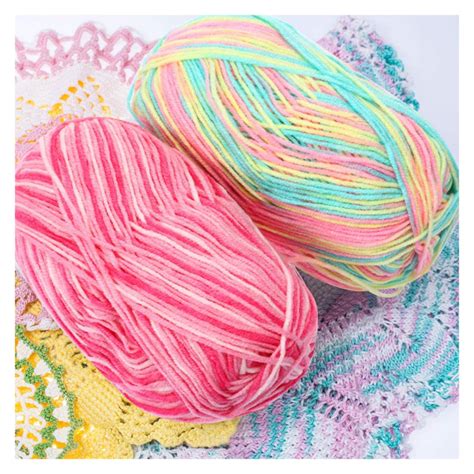6 Pieces 50 G Crochet Yarn Multi Colored Acrylic Knitting Yarn Etsy