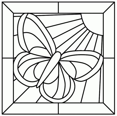 Printable Stained Glass Window Coloring Page Coloring Pages For