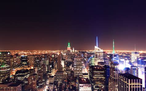 Manhattan At Night New York Wallpapers And Images