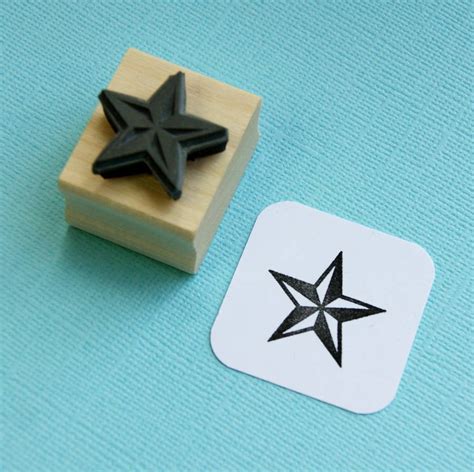 Nautical Star Rubber Stamp By Skull And Cross Buns Rubber Stamps