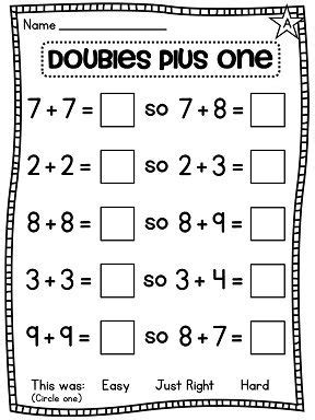 First Grade Math Unit 4 Addition to 20 (including Adding Doubles and