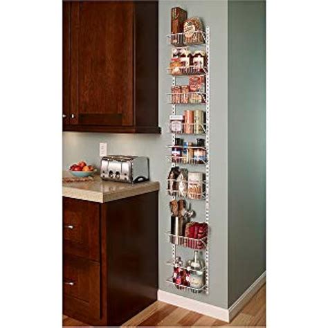 Adjustable Tier Wall Mount Over The Door Rack Closet Pantry Spice