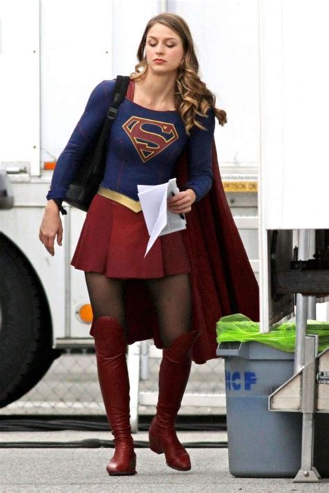 Melissa Benoist On ‘supergirl Set In Vancouver Gotceleb