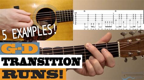 G D Chord Transition Runs 5 Examples Beginnerintermediate Guitar