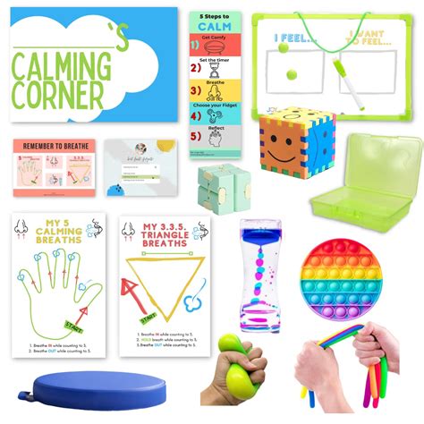 Ts Of Joy Calm Down Corner Classroom Kit Feelings Poster Emotion