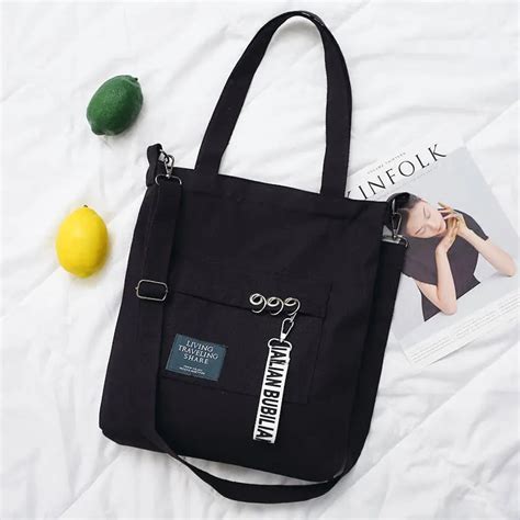 Canvas Tote Korean Fashion Shopping Handbags Harajuku Casual Messenger Shoulder Bags Ins Hot