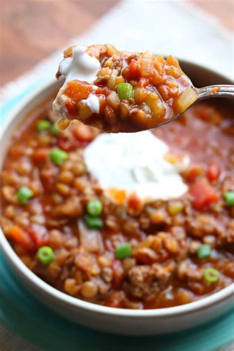 Discard any remaining liquid, onion and celery (i actually save them for soup later). Instant Pot Ground Turkey Lentil Chili - 365 Days of Slow ...