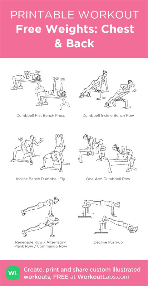 Free Weights Chest And Back My Visual Workout Created At Workoutlabs