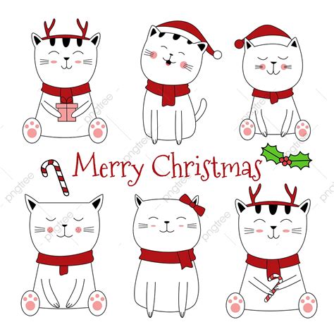 Download Cute Cat Christmas Design Vector Background, Christmas ...