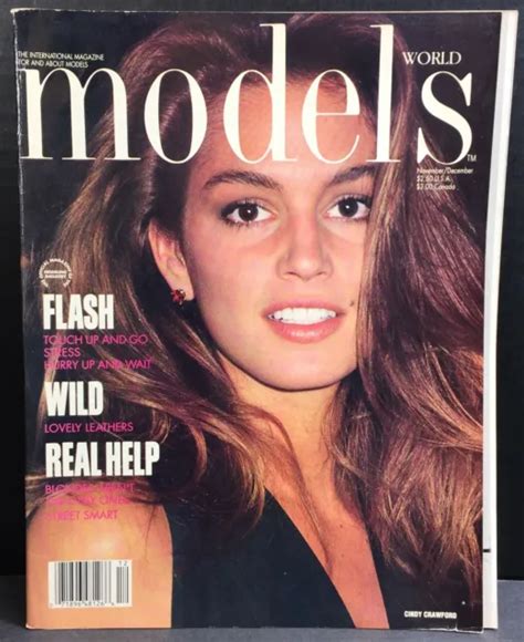 1988 Models World Magazine Cindy Crawford 1980s Vintage Fashion Nov