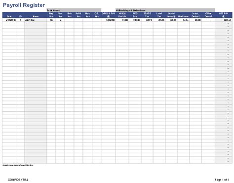 Payroll Template Free Employee Payroll Template For Excel