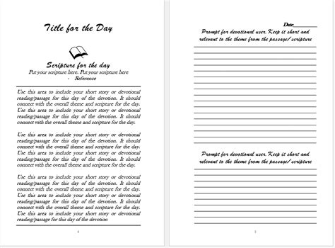 Christian Devotional Template Word