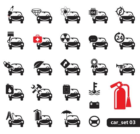 Car Service Icons Set ⬇ Vector Image By © Nevada31 Vector Stock 8927251