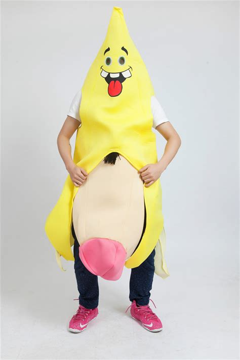 Halloween Banana Men Cosplay Costume Adult Fancy Fruit Costume