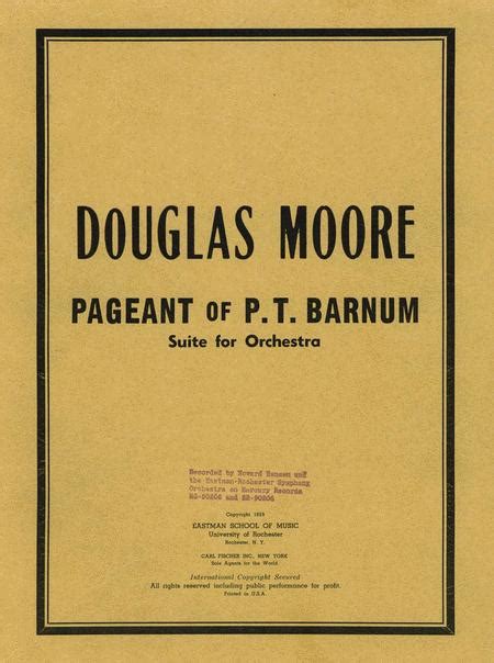Pageant Of Pt Barnum By Douglas Moore Full Score Study Sheet