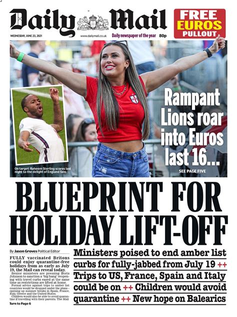 Daily Mail Front Page 23rd Of June 2021 Tomorrows Papers Today